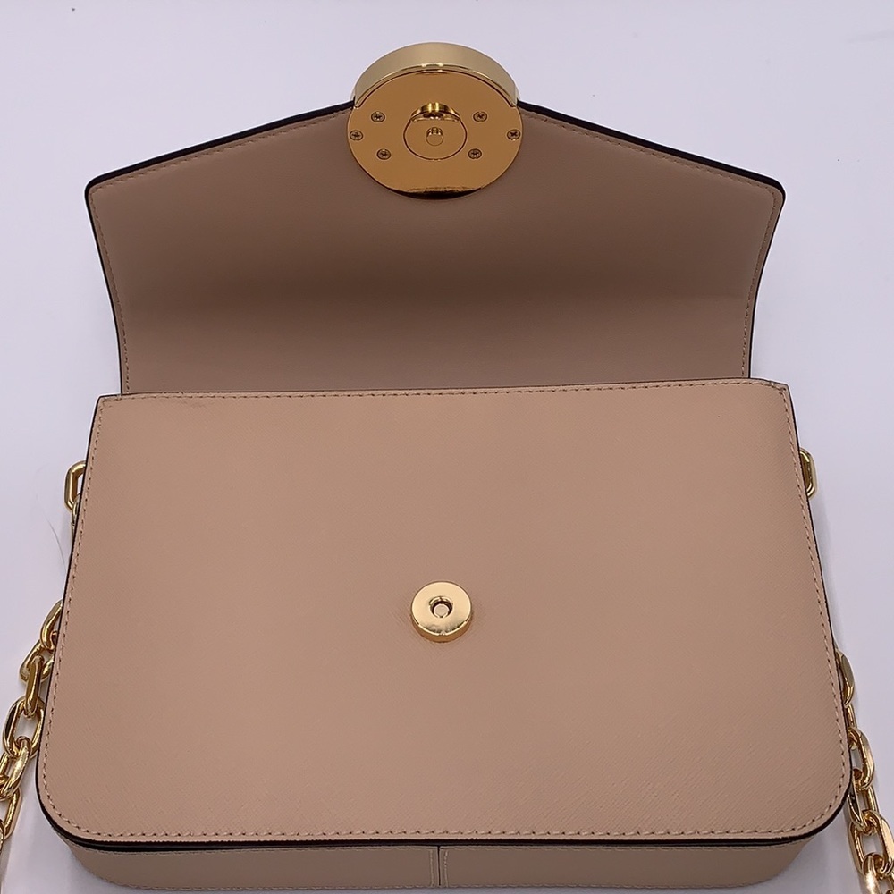 MICHAEL KORS CARMEN MEDIUM CONVERTIBLE SHOULDER BAG BUFF COLOR - Picture 10 of 16